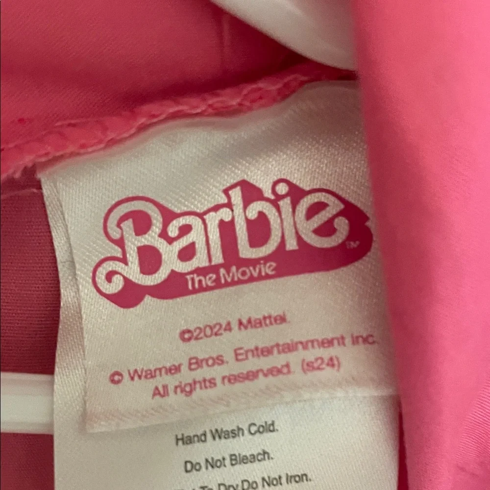 BARBIE UEC Girls Size Medium (7/8) Bright Pink Jumpsuit Costume with headband